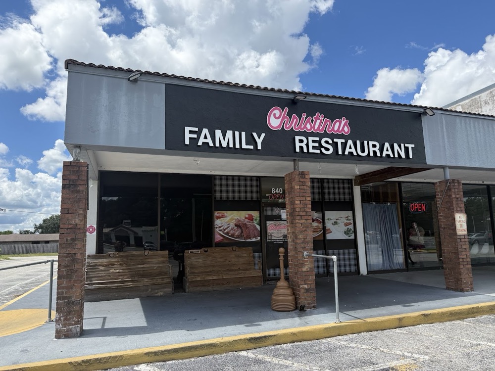 The front of Christina's Family Restaurant