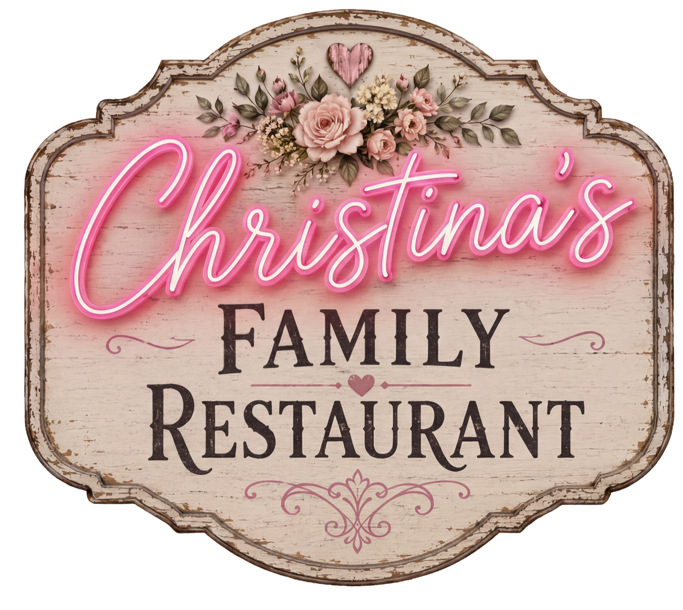Christina's Family Restaurant sign